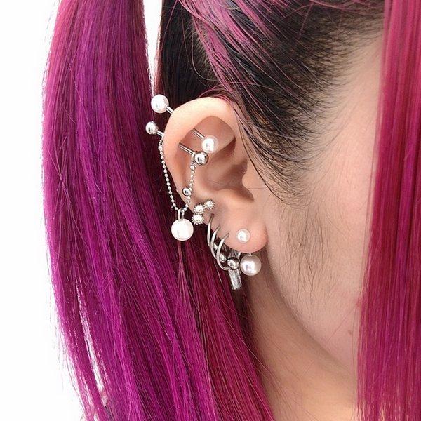 LUPIS（ルピス） ボディピアス 16G ストレートバーベル ストーン 3連