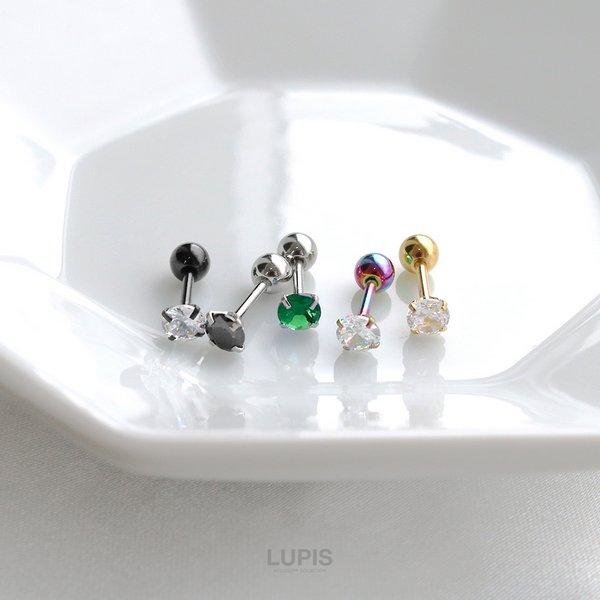 LUPIS（ルピス） ボディピアス 18G ストレートバーベル 軟骨ピアス