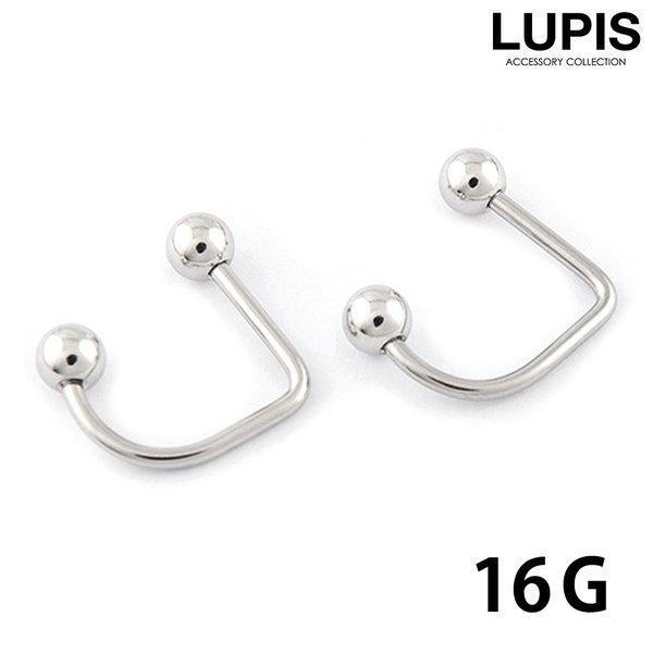 LUPIS（ルピス） ボディピアス 16G 唇ピアス リップピアス 金属