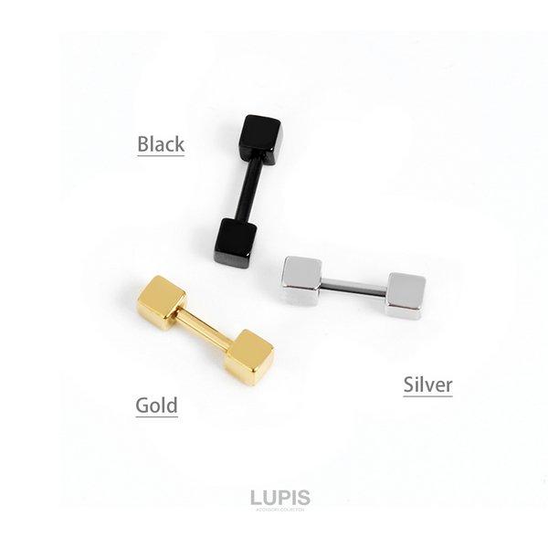 LUPIS（ルピス） ボディピアス 16G キューブ スクエアボールキャッチ