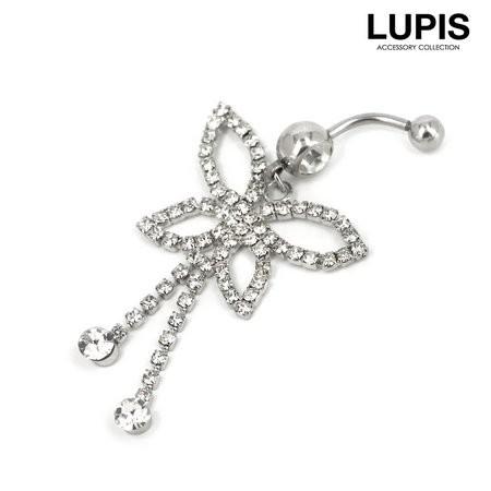 ボディピアス 14G バナナバーベル へそピアス バタフライ 激安 ルピス LUPIS｜lupis｜02