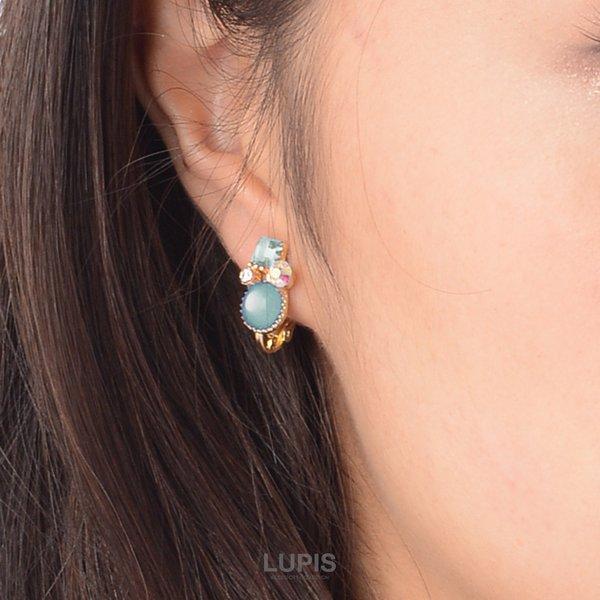 LUPIS（ルピス） イヤリング ストーン ビジュー シンプル 大人っぽい