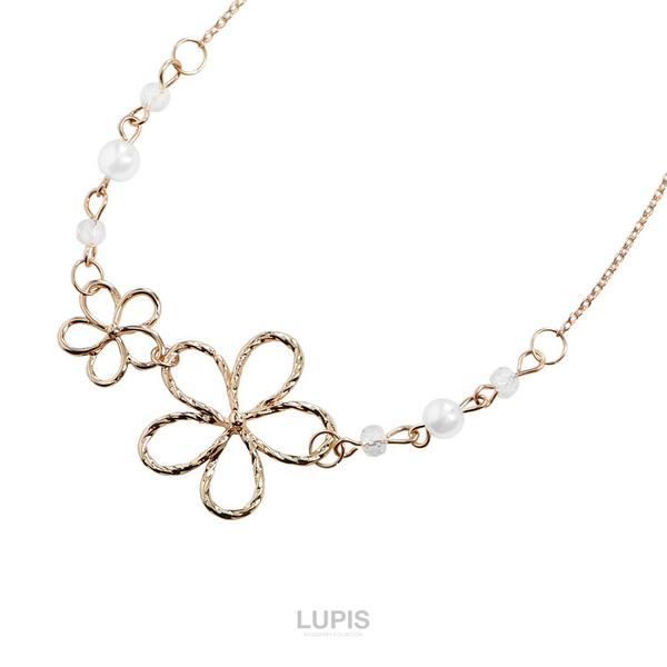 LUPIS（ルピス） ネックレス レディース フラワー パール ビーズ