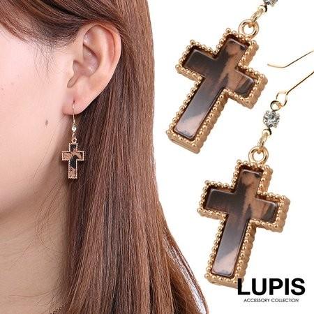 ピアス フックピアス クロス レオパード ヒョウ柄 揺れる 十字架 ルピス Q6 Lupis 通販 Yahoo ショッピング