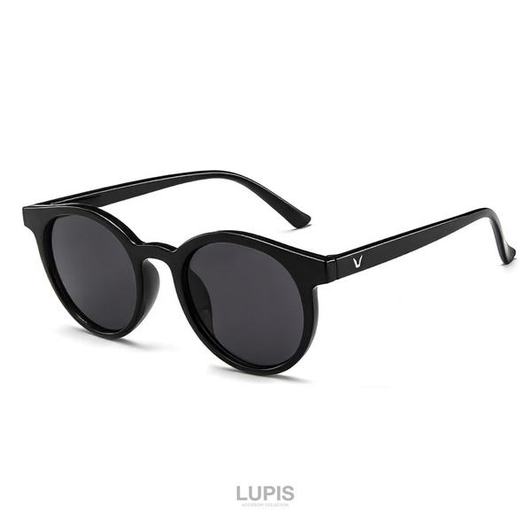 LUPIS（ルピス） サングラス レディース ボストン ブラック ベージュ
