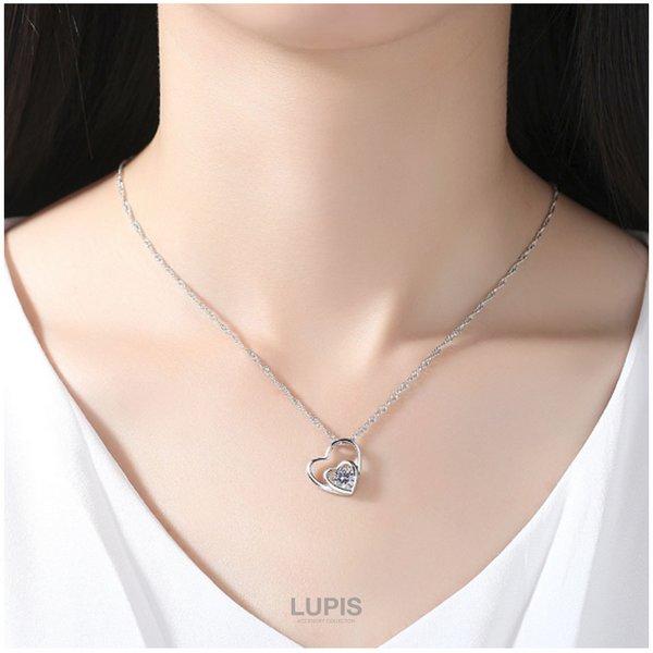 LUPIS（ルピス） ネックレス レディース オープンハート キュービック