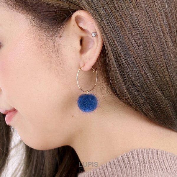 LUPIS（ルピス） ピアス フープピアス レディース ファーボール