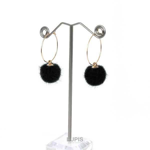LUPIS（ルピス） ピアス フープピアス レディース ファーボール