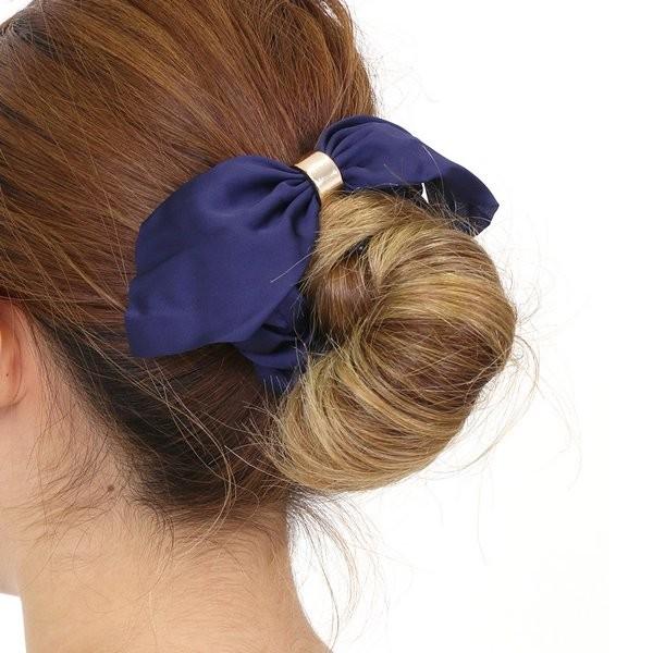LUPIS（ルピス） シュシュ ヘアアクセサリー リボン サテン シンプル