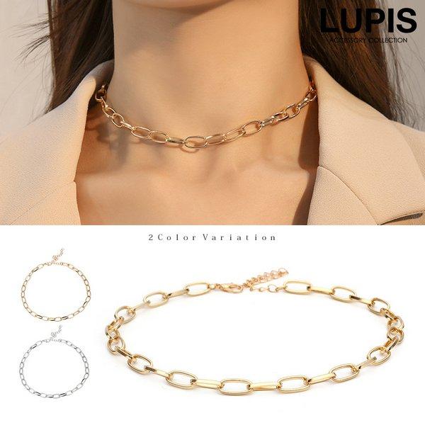 LUPIS（ルピス） チョーカー シンプル チェーン ネックレス ゴールド