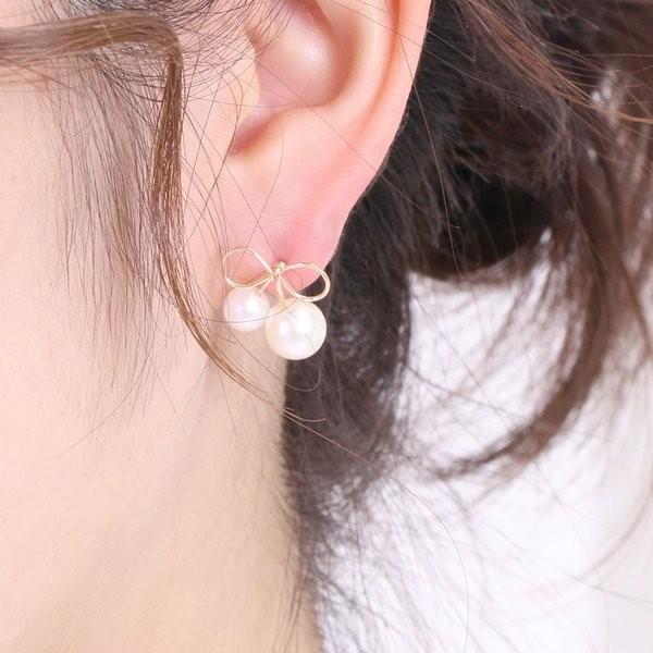 ピアス パール リボン シンプル 大人 かわいい おしゃれ 安い チェリー ルピス V0951 Lupis 通販 Yahoo ショッピング
