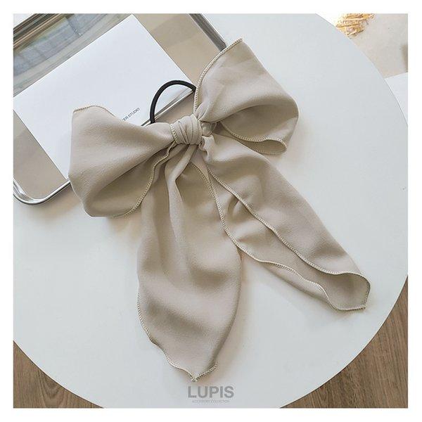 LUPIS ヘアゴム リボン ボリューム 大きめ シフォン とろみ素材 