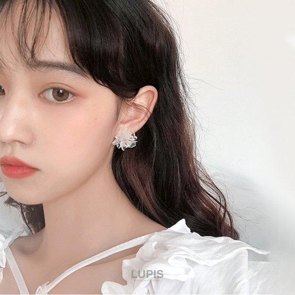 ピアス レディース フラワー お花 クリア 透明 ワンポイント 韓国 ガーリー おしゃれ レッド ルピス lupis | LUPIS | 04