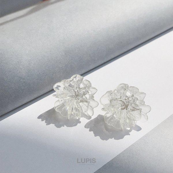 ピアス レディース フラワー お花 クリア 透明 ワンポイント 韓国 ガーリー おしゃれ レッド ルピス lupis | LUPIS | 05