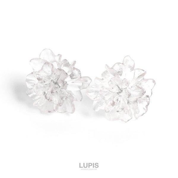 ピアス レディース フラワー お花 クリア 透明 ワンポイント 韓国 ガーリー おしゃれ レッド ルピス lupis | LUPIS | 06