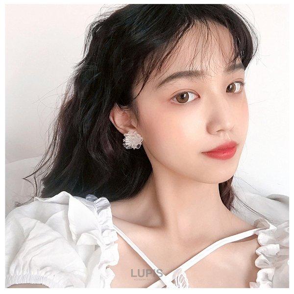 ピアス レディース フラワー お花 クリア 透明 ワンポイント 韓国 ガーリー おしゃれ レッド ルピス lupis | LUPIS | 09