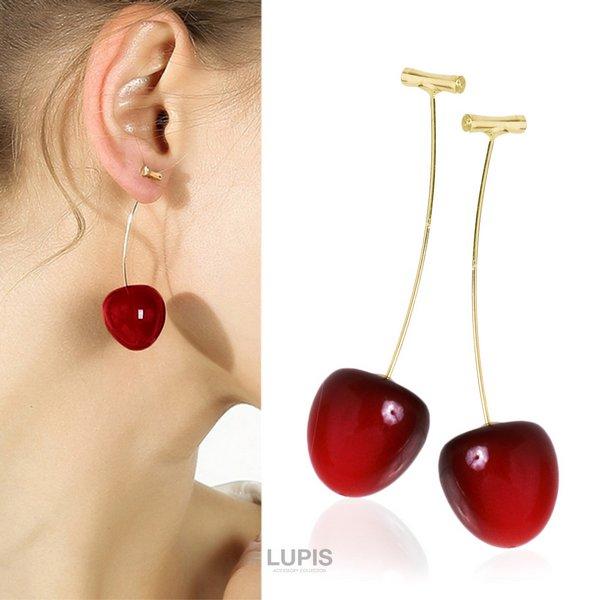 LUPIS（ルピス） ピアス レディース さくらんぼ チェリー リアル