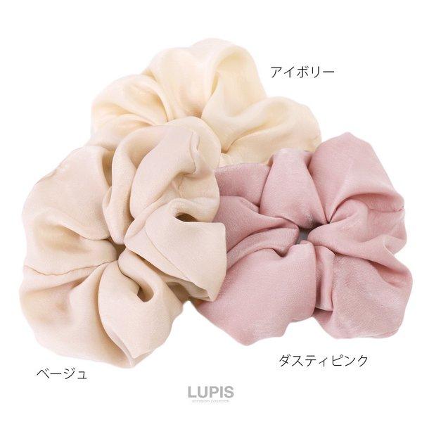 LUPIS（ルピス） シュシュ ヘアアクセサリー ボリューム シルク サテン