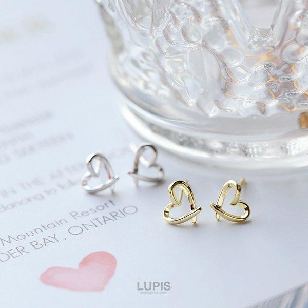 LUPIS（ルピス） ピアス ワイヤーハート ハート シンプル シルバー925