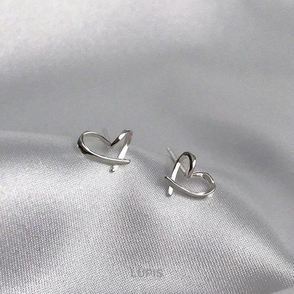 LUPIS（ルピス） ピアス ワイヤーハート ハート シンプル シルバー925