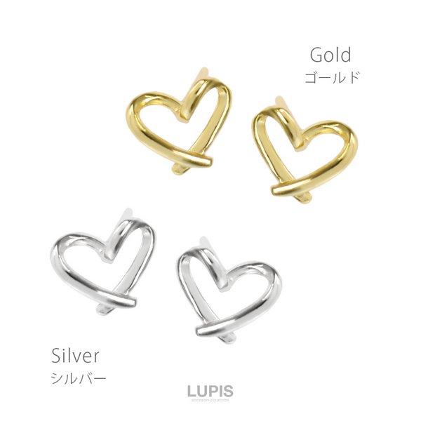 LUPIS（ルピス） ピアス ワイヤーハート ハート シンプル シルバー925