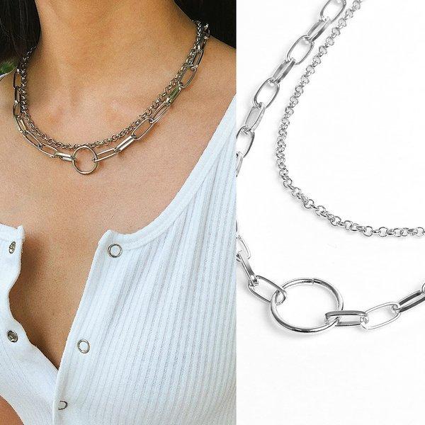 LUPIS（ルピス） ネックレス サークル チェーン ボリューム シルバー