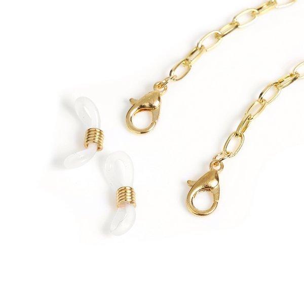 ♪❤️ スノーフレーク雪結晶パールメガネチェーンマスクチェーン