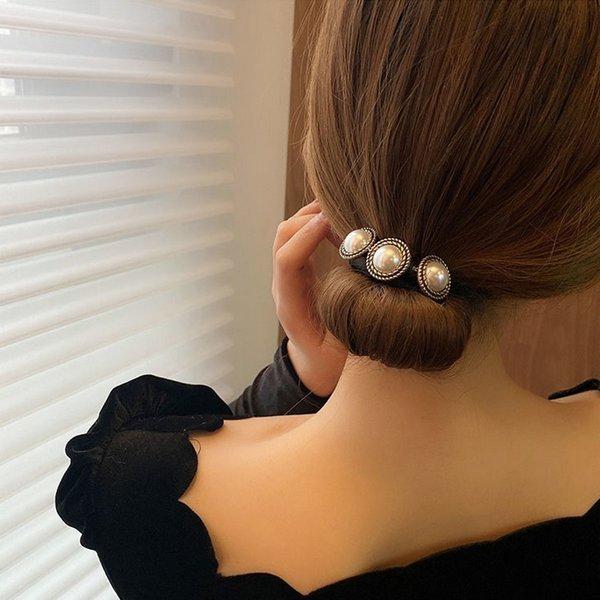 ヘアアクセサリー シニヨン シニヨンメーカー お団子 簡単 パール フラワー ヘアアレンジ 大人 激安 ルピス LUPIS｜lupis｜10