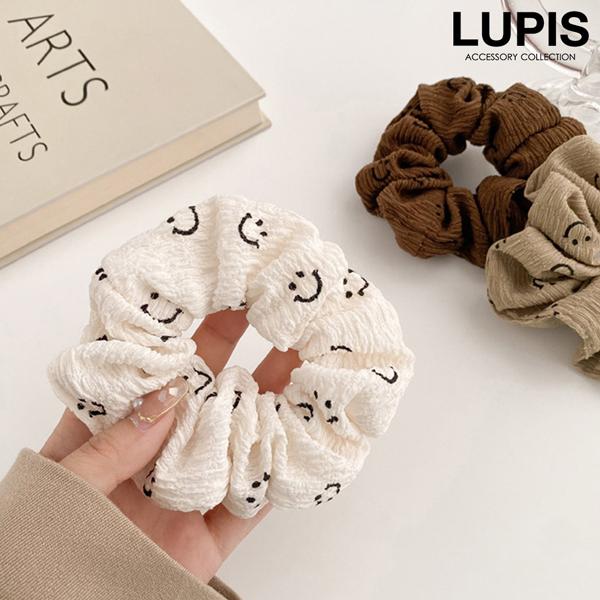 LUPIS（ルピス） シュシュ ヘアゴム ヘアアクセサリー スマイル