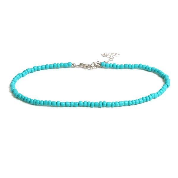 ライトブルーのビーズチョーカー LUPIS（ルピス） ビーズチョーカー チョーカー ネックレス ビーズ