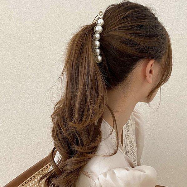 バナナクリップ ヘアクリップ ヘアアクセサリー パール 上品 大人 韓国 おしゃれ フォーマル 華やか ルピス LUPIS｜lupis｜03