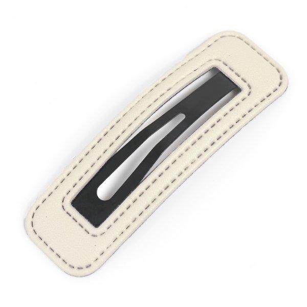 ヘアピン パッチンピン ヘアアクセサリー フェイクレザー スクエア