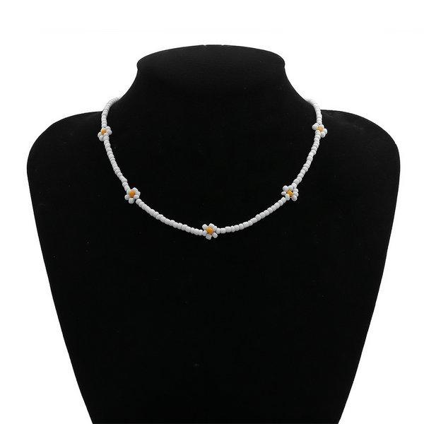 18金 ビーズ 花モチーフ ネックレス f4e92ff28ee06018116711bdd9dfc3