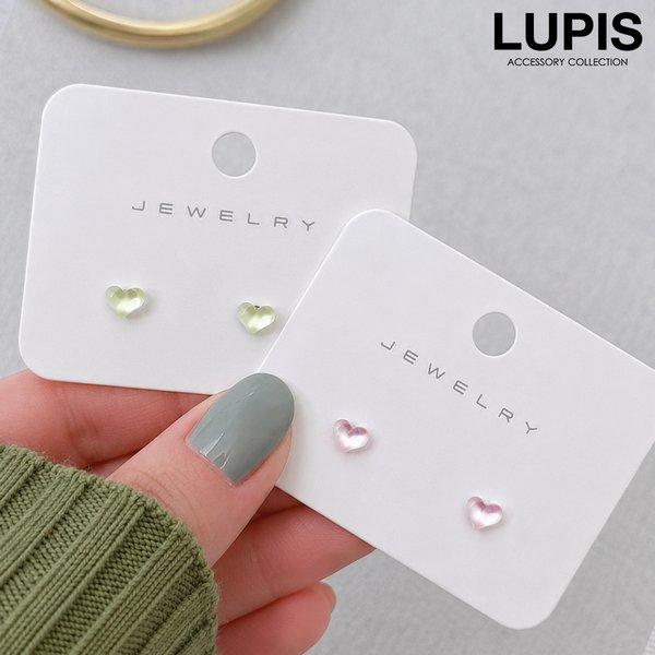 LUPIS（ルピス） ピアス レディース プチハート ぷっくりハート クリア