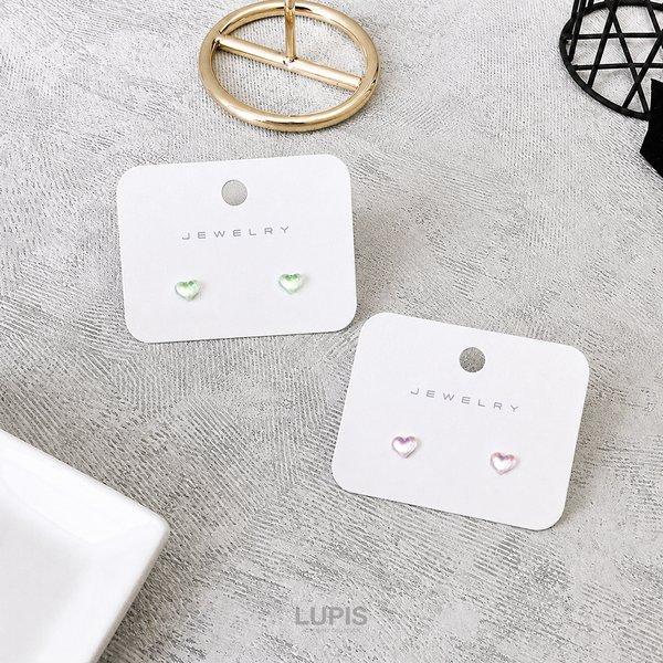 LUPIS（ルピス） ピアス レディース プチハート ぷっくりハート クリア