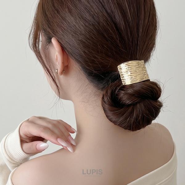 LUPIS（ルピス） ヘアゴム カーブヘアゴム メタルライン ヘア