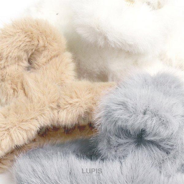 ふわふわ★おまとめ2点 LUPIS（ルピス） バンスクリップ ヘアクリップ ファー クリップ ハーフ
