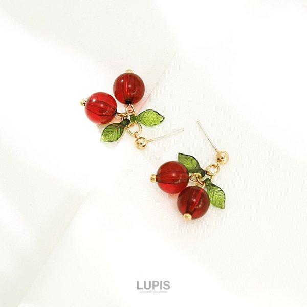 LUPIS（ルピス） ピアス レディース チェリー さくらんぼ 韓国っぽ