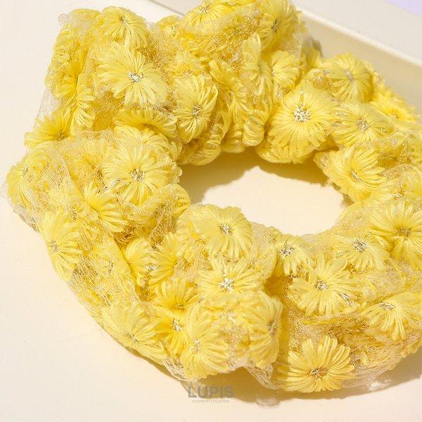 LUPIS（ルピス） シュシュ ヘアアクセサリー フラワー 花柄 刺繍