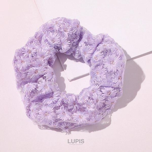 LUPIS（ルピス） シュシュ ヘアアクセサリー フラワー 花柄 刺繍