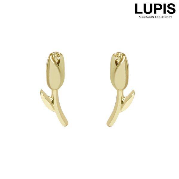 代引不可 ピアス チューリップ フラワー かわいい 大人 韓国 韓国っぽ シンプル ワンポイント 小ぶり 小さめ ゴールド ルピス