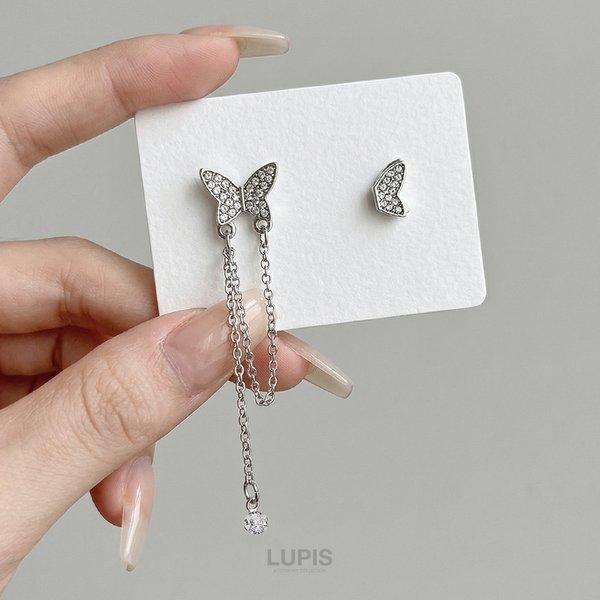LUPIS（ルピス） ピアス レディース バタフライ 蝶 アシンメトリー