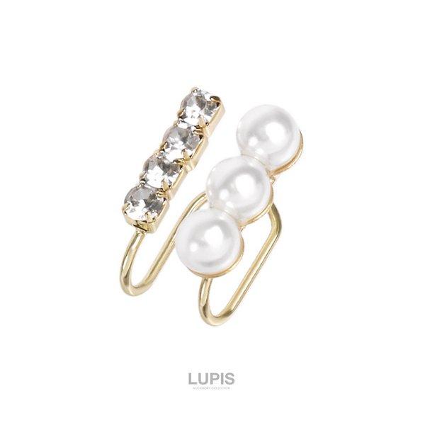 112☻ハンドメイド*一点物 アンティーク 大理石 パール クリップ イヤーカフ 112☻ハンドメイド*一点物 アンティーク 大理石 パール クリップ