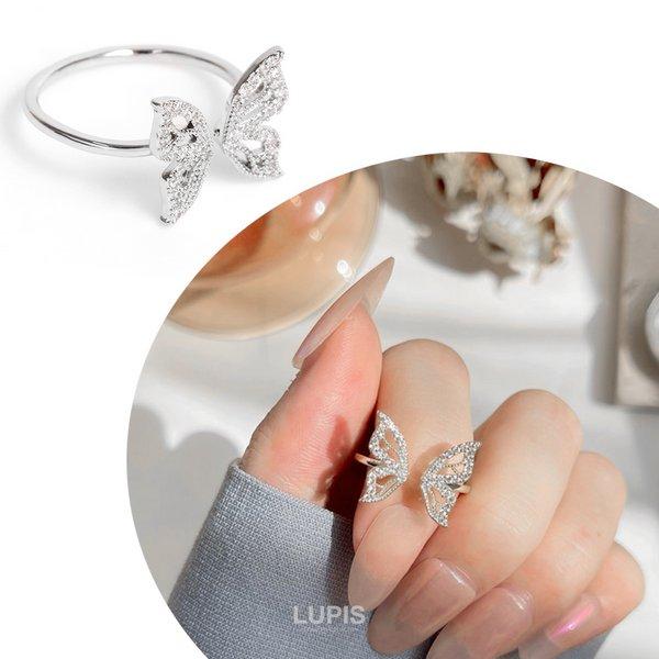 LUPIS（ルピス） 指輪 リング レディース バタフライ 蝶 蝶々 韓国
