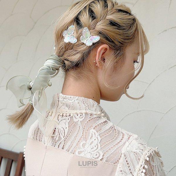 LUPIS（ルピス） ヘアクリップ ヘアアクセサリー バタフライ 蝶々