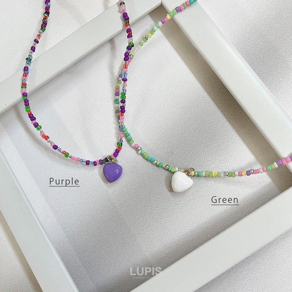 LUPIS（ルピス） ネックレス レディース ビーズネックレス ハート
