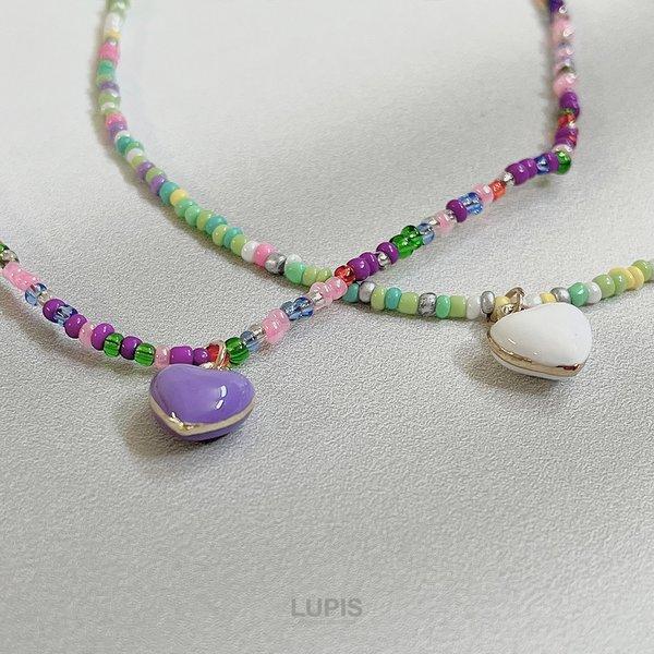 LUPIS（ルピス） ネックレス レディース ビーズネックレス ハート