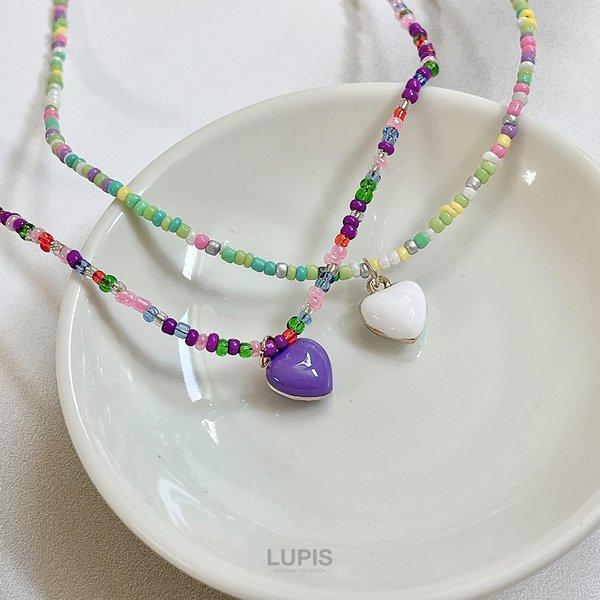 LUPIS（ルピス） ネックレス レディース ビーズネックレス ハート
