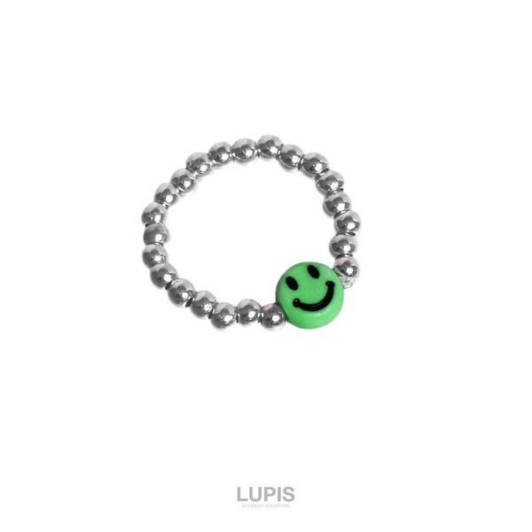 LUPIS（ルピス） ビーズリング リング 指輪 メタル スマイル ポップ