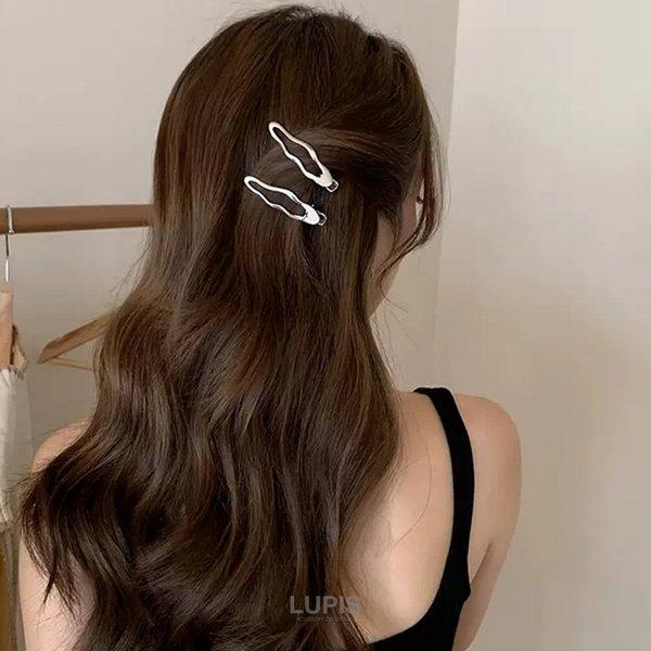 LUPIS（ルピス） ヘアクリップ ヘアアクセサリー メタル ウェーブ